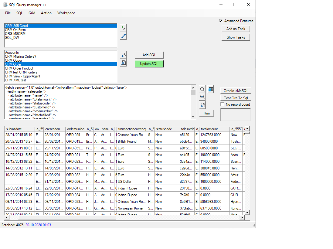 SQL Query Manager ++ screenshot